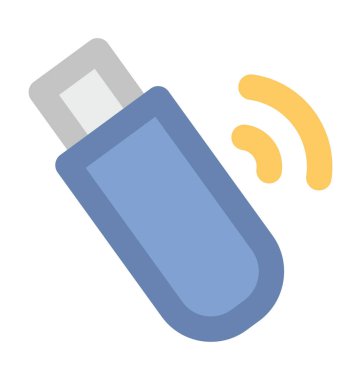 Kablosuz Bağdaştırıcı kalın vektör simgesi