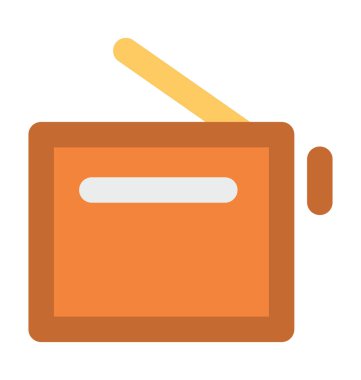 Radyo kalın vektör simgesi