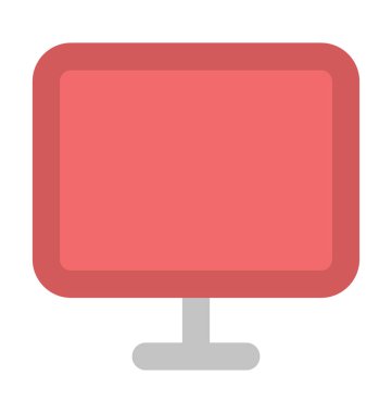 Monitör kalın vektör simgesi