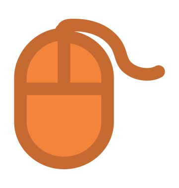 Bilgisayar fare kalın vektör simgesi