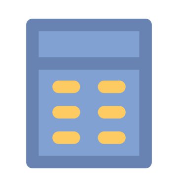 hesap makinesi kalın vektör simgesi