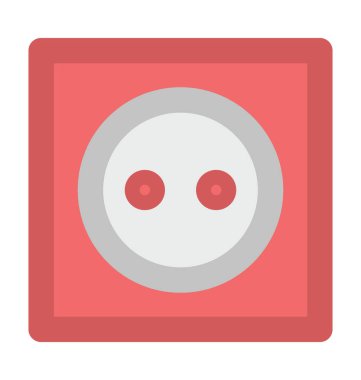 Soket kalın vektör simgesi