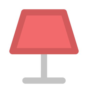 Masa lambası kalın vektör simgesi