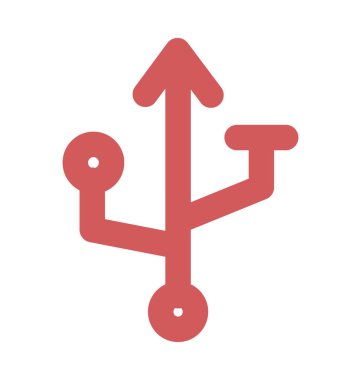 USB sembolü kalın vektör simgesi