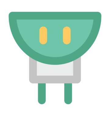 Soket kalın vektör simgesi