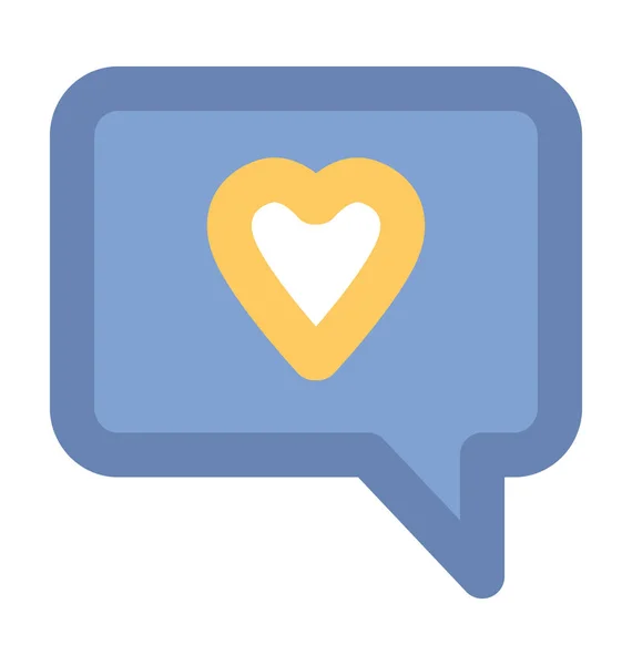 Love Chat Bold Vector Icon — Stock Vector