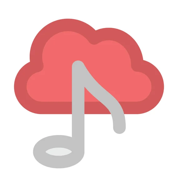 Cloud Music Icône Vectorielle Audacieuse — Image vectorielle