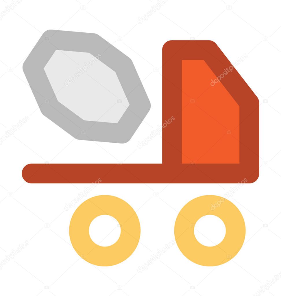 Concrete Vehicle Bold Vector Icon 