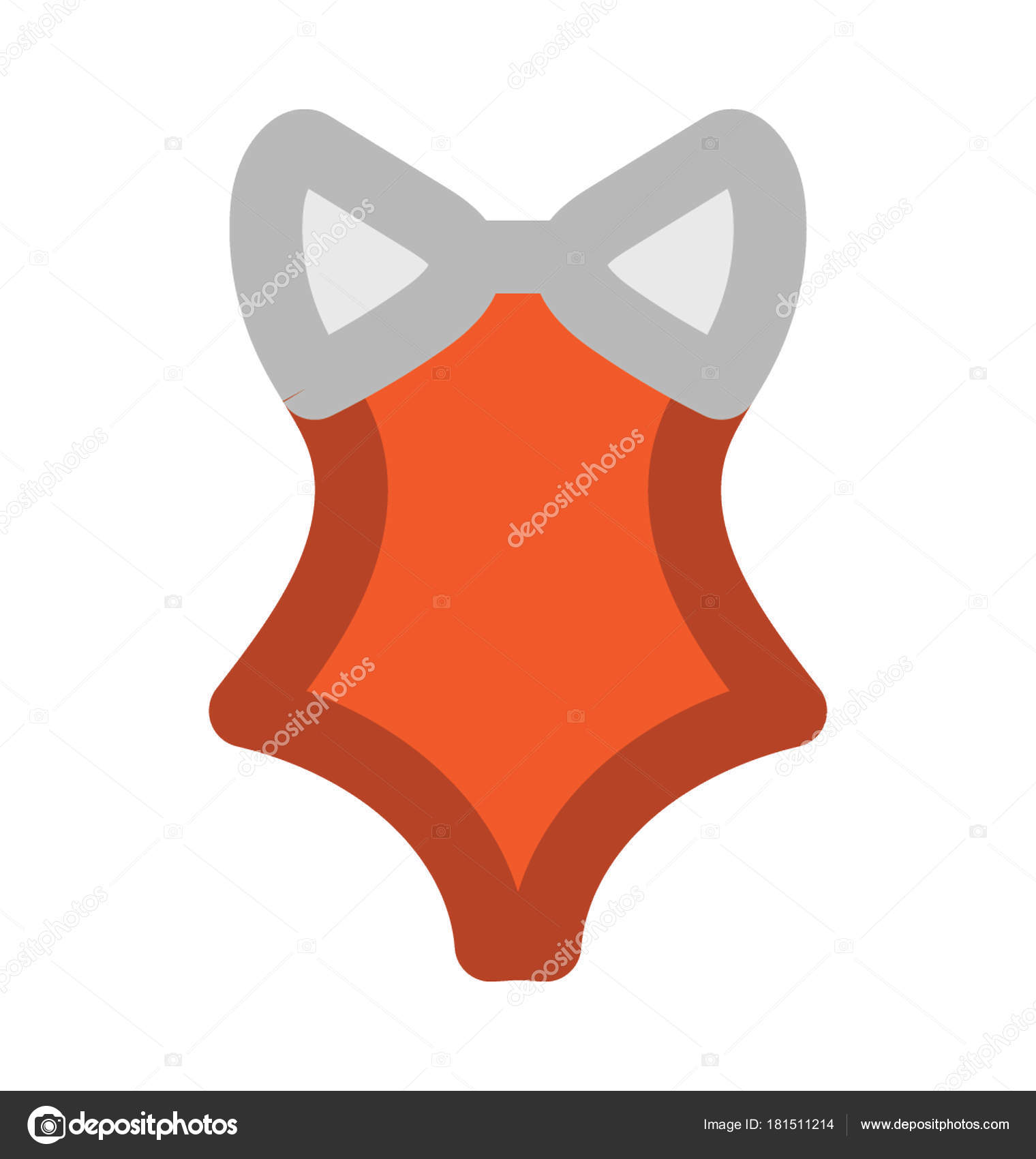 Traje Baño Vector Negrita Icono — Archivo Imágenes Vectoriales