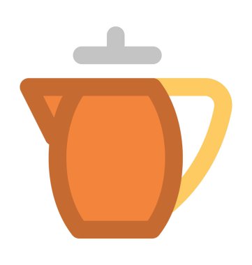 Su ısıtıcısı kalın vektör simgesi