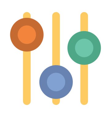 Equalizer'ı kalın vektör simgesi