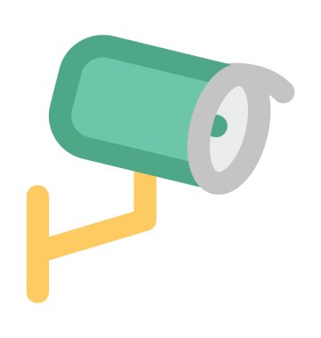 Güvenlik kamera kalın vektör simgesi