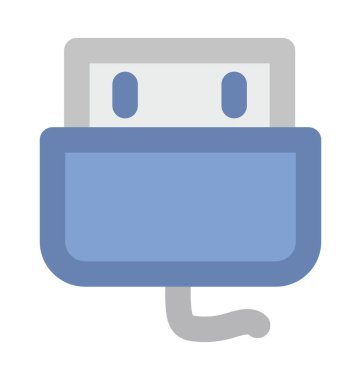 USB Tak kalın vektör simgesi