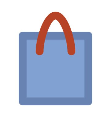 Alışveriş çantası kalın vektör simgesi