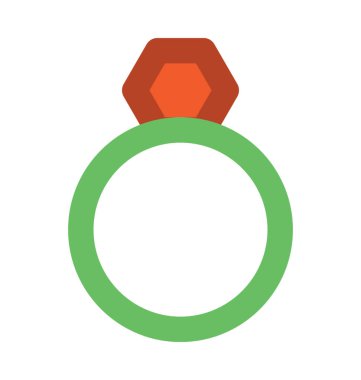 Elmas yüzük kalın vektör simgesi