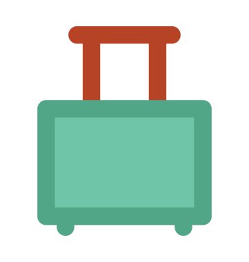 Seyahat çanta kalın vektör simgesi