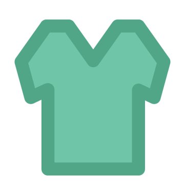 Tee gömlek kalın vektör simgesi