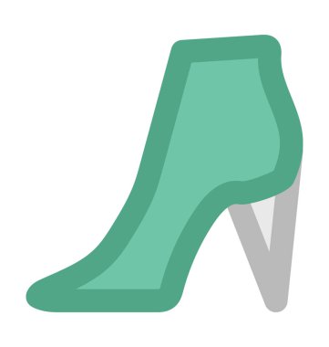 Topuk sivri ayakkabı vektör simge kalın