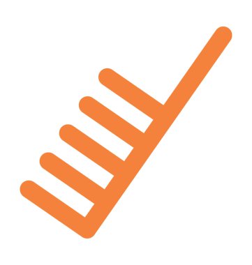 Kuyruk tarağı kalın vektör simgesi