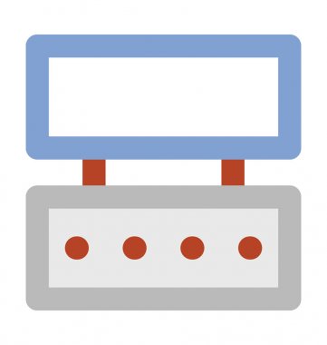 Makyaj seti kalın vektör simgesi