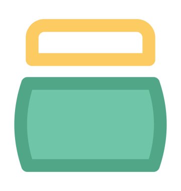 Krem kavanoz kalın vektör simgesi