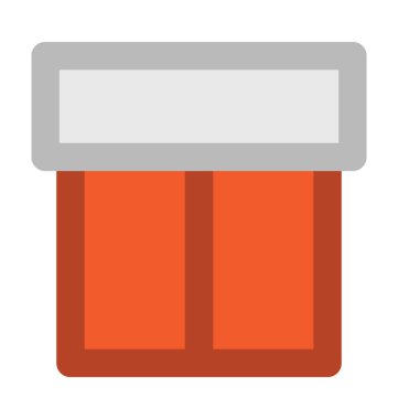 Krem kavanoz kalın vektör simgesi