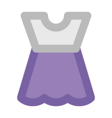 Kız elbise kalın vektör simgesi