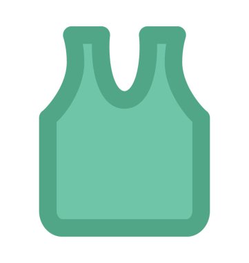 Yelek kalın vektör simgesi