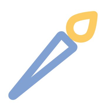 Makyaj fırça kalın vektör simgesi