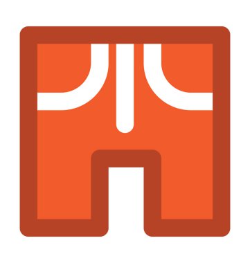 Şort kalın vektör simgesi