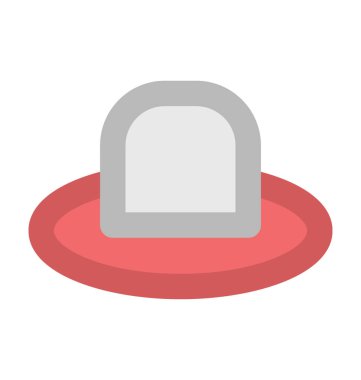 Kadın şapka kalın vektör simgesi