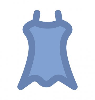 Bayan giyim kalın vektör simgesi