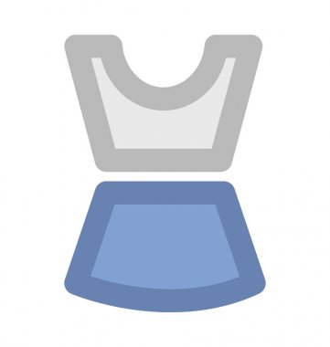 Etek elbise kalın vektör simgesi