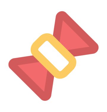 Saç Clip kalın vektör simgesi