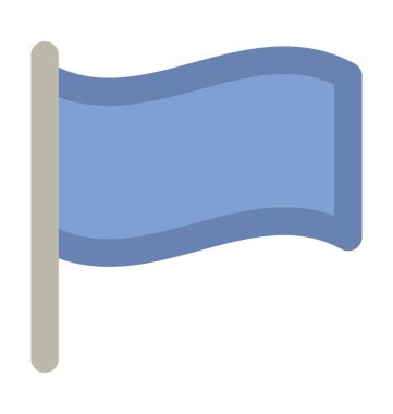 Bayrak kalın vektör simgesi