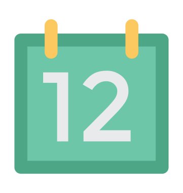 Takvim kalın vektör simgesi