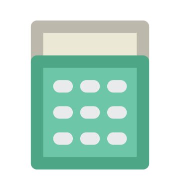 hesap makinesi kalın vektör simgesi