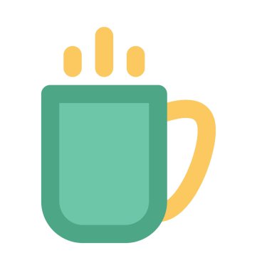 Çay Kupası kalın vektör simgesi