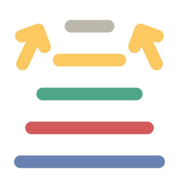 Not yığını kalın vektör simgesi