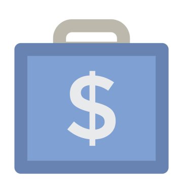 Para çanta kalın vektör simgesi