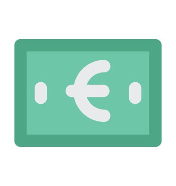 Euro kalın vektör simgesi