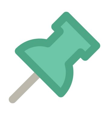 PIN kalın vektör simgesi itmek