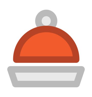 Tabağı kalın vektör simgesi hizmet