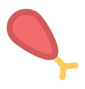 Uyluk parçası kalın vektör simgesi