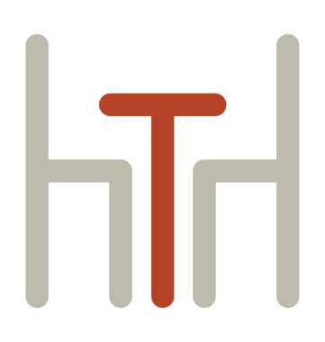 Yemek Masası kalın vektör simgesi