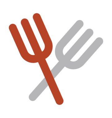 Çatal kalın vektör simgesi