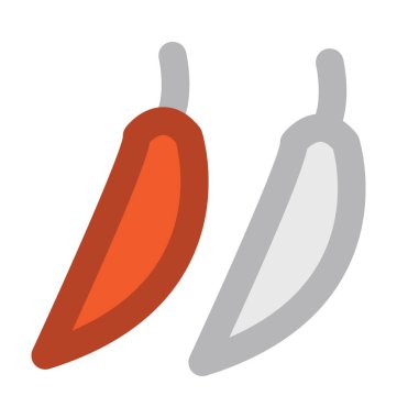 Yeşil biber kalın vektör simgesi