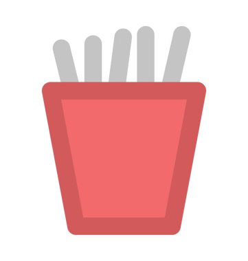 Patates kızartması kalın vektör simgesi