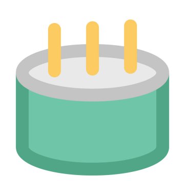 Doğum günü pastası kalın vektör simgesi