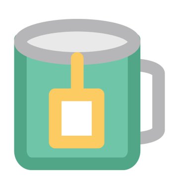 Çay fincanı kalın vektör simgesi